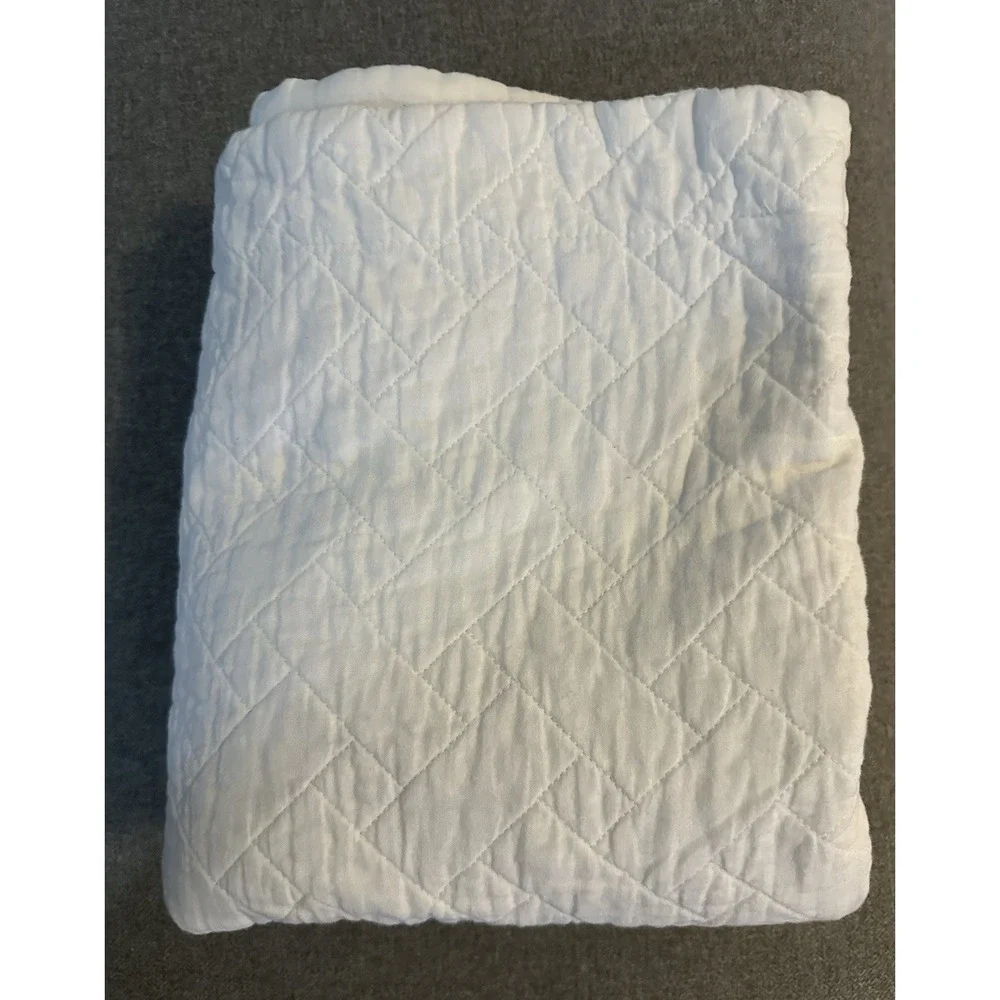 Tommy Bahama Home White Quilted Quilt 100% Cotton 53x94cm 76948